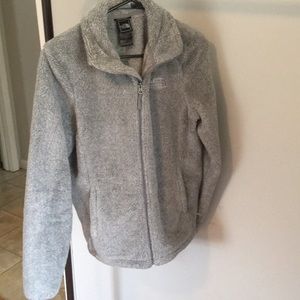 North face fuzzy coat